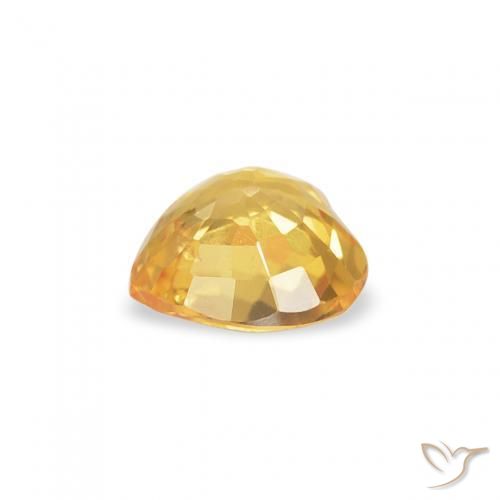 Saphir Doré naturelle Cœur, 0.41 ct, VS