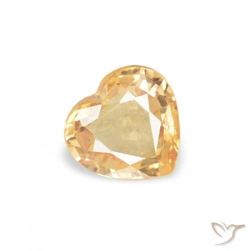 Saphir Doré naturelle Cœur, 0.37 ct, VS
