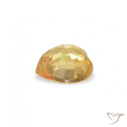 Saphir Doré vif naturelle Cœur, 0.35 ct, VS
