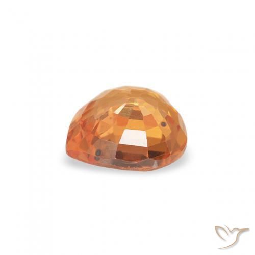 Saphir Orange foncé naturelle Cœur, 0.41 ct, VS