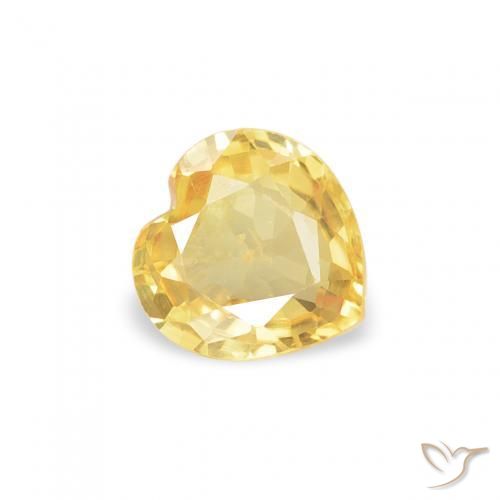 Saphir Doré naturelle Cœur, 0.40 ct, VS