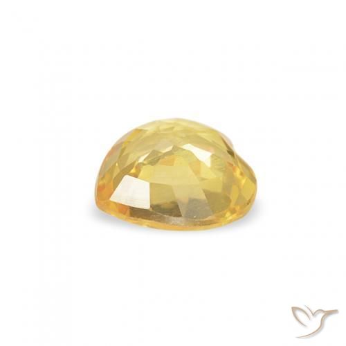 Saphir Doré naturelle Cœur, 0.40 ct, VS