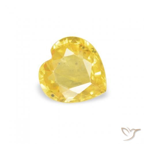 0.35ct Naturel Jaune miel Saphir, Cœur, VS