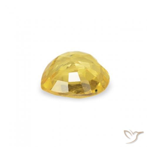 Saphir Jaune miel naturelle Cœur, 0.35 ct, VS