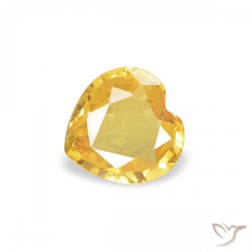 Saphir Doré naturelle Cœur, 0.29 ct, VVS