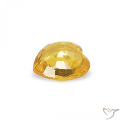 Saphir Doré naturelle Cœur, 0.29 ct, VVS