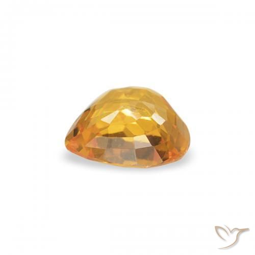 Saphir Orange-or naturelle Cœur, 0.36 ct, VS