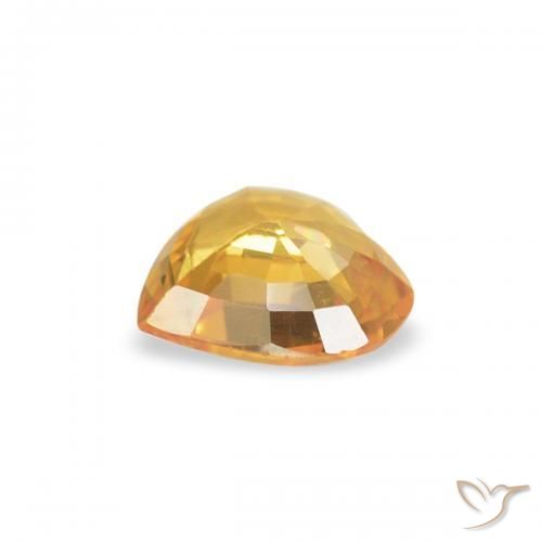 Saphir Orange moyen naturelle Cœur, 0.35 ct, VS