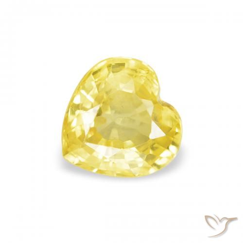 Saphir Jaune Toscane naturelle Cœur, 0.43 ct, VS