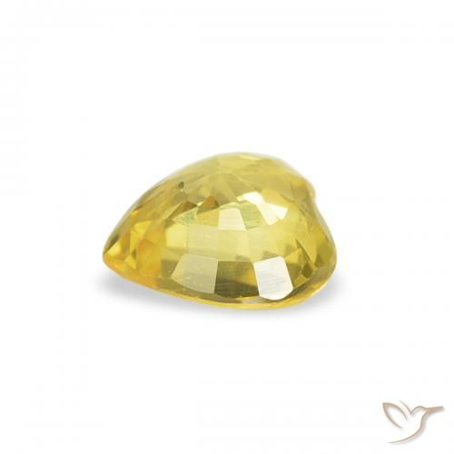 Saphir Jaune Toscane naturelle Cœur, 0.43 ct, VS