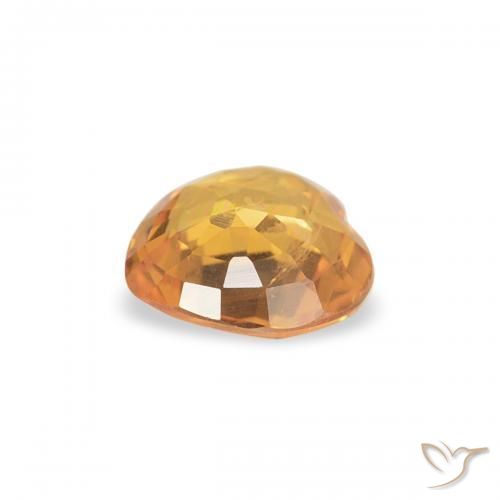 Saphir Orange intense naturelle Cœur, 0.37 ct, VS