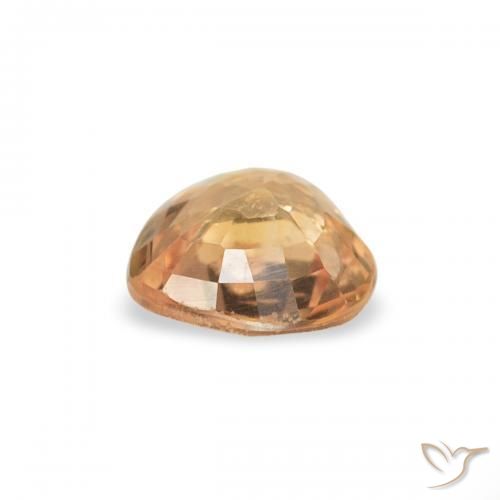 Saphir Orange intense naturelle Cœur, 0.41 ct, VS