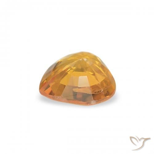 Saphir Medium Light-Orange naturelle Cœur, 0.43 ct, VS