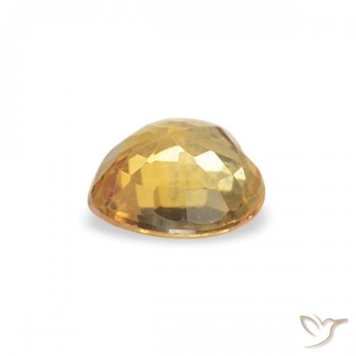 Saphir Doré foncé naturelle Cœur, 0.42 ct, VS