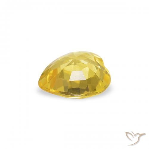 Saphir Jaune moyen naturelle Cœur, 0.33 ct, VVS-VS