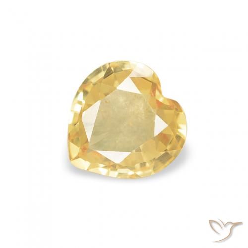 0.37ct Naturel Or Saphir, Cœur, VVS-VS