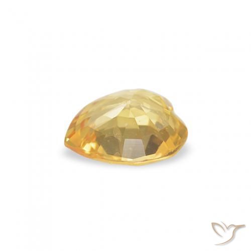 Saphir Or naturelle Cœur, 0.37 ct, VVS-VS