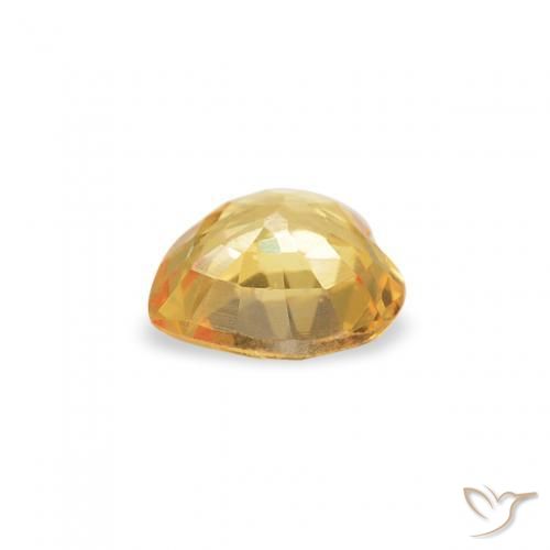Saphir Or moyen naturelle Cœur, 0.37 ct, VVS-VS