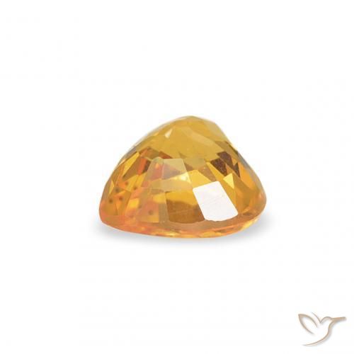 Saphir Doré foncé naturelle Cœur, 0.35 ct, VVS-VS
