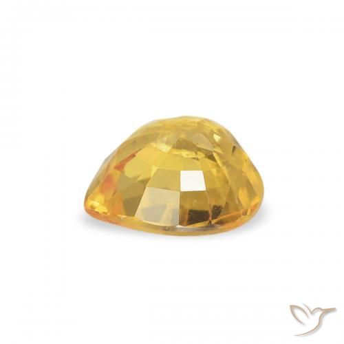 Saphir Doré moyen naturelle Cœur, 0.42 ct, VS