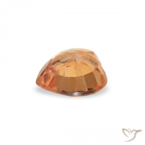 Saphir Orange intense naturelle Cœur, 0.42 ct, VS
