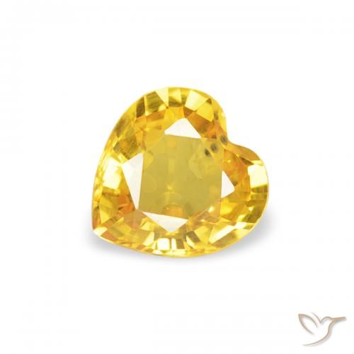 0.38ct Naturel Doré moyen Saphir, Cœur, VS, Photo A