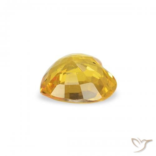 Saphir Doré moyen naturelle Cœur, 0.38 ct, VS