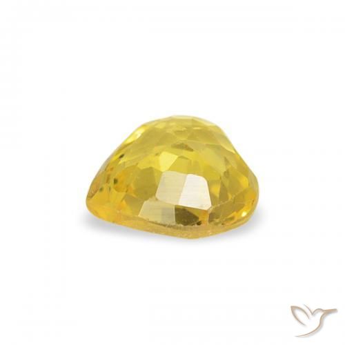 Saphir Jaune naturelle Cœur, 0.39 ct, VS