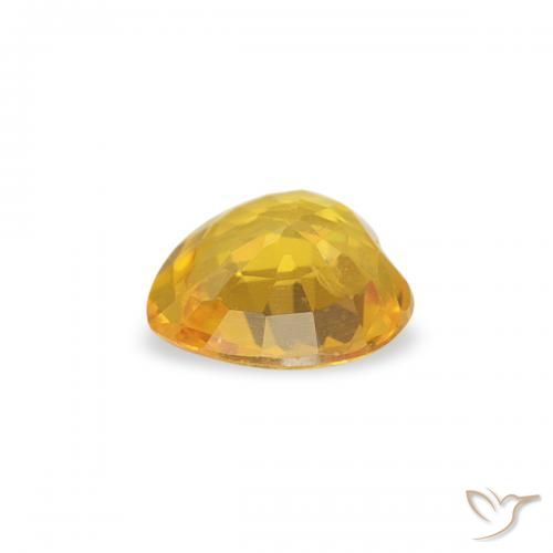 Saphir Orange Doré naturelle Cœur, 0.32 ct, VS