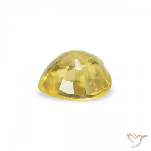 Saphir Jaune Dijon naturelle Cœur, 0.40 ct, VS