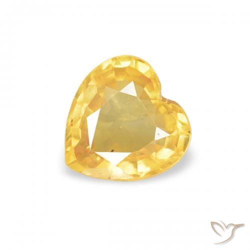 0.40ct Naturel Doré moyen Saphir, Cœur, VS
