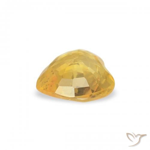 Saphir Doré moyen naturelle Cœur, 0.40 ct, VS