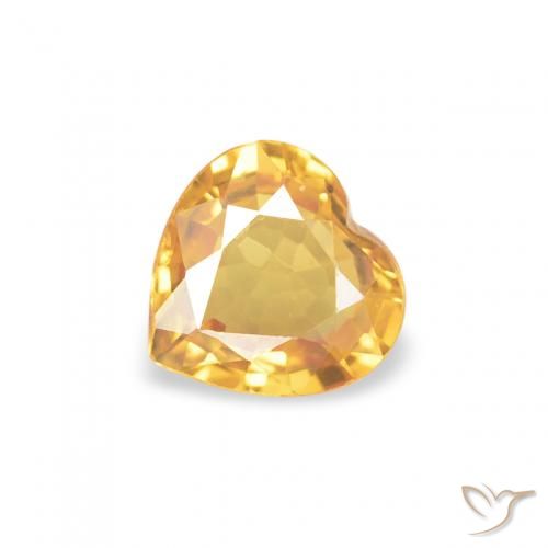 0.34ct Naturel Or moyen Saphir, Cœur, VVS-VS