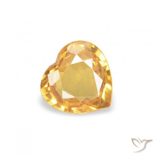 Saphir Or moyen naturelle Cœur, 0.34 ct, VVS-VS