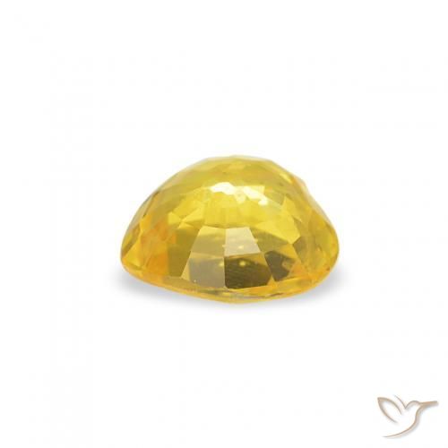 Saphir Jaune naturelle Cœur, 0.39 ct, VVS-VS