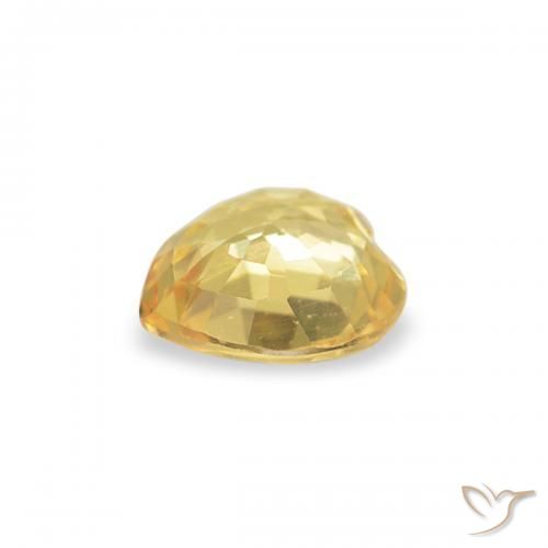 Saphir Jaune moyen naturelle Cœur, 0.35 ct, VVS-VS