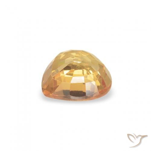 Saphir Orange-or naturelle Cœur, 0.44 ct, VVS-VS