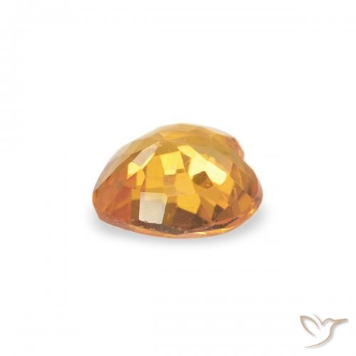 Saphir Orange-or naturelle Cœur, 0.37 ct, VVS-VS