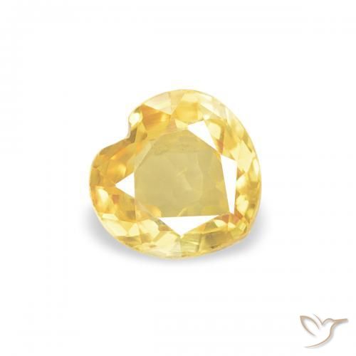 Saphir Jaune moyen naturelle Cœur, 0.34 ct, VVS-VS