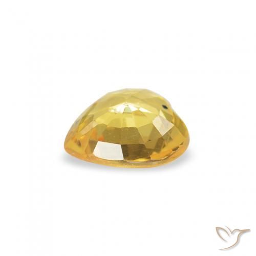 Saphir Doré moyen naturelle Cœur, 0.38 ct, VS