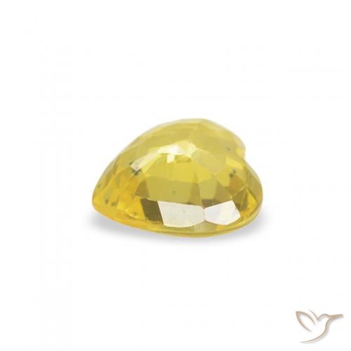 Saphir Jaune Toscane naturelle Cœur, 0.39 ct, VS
