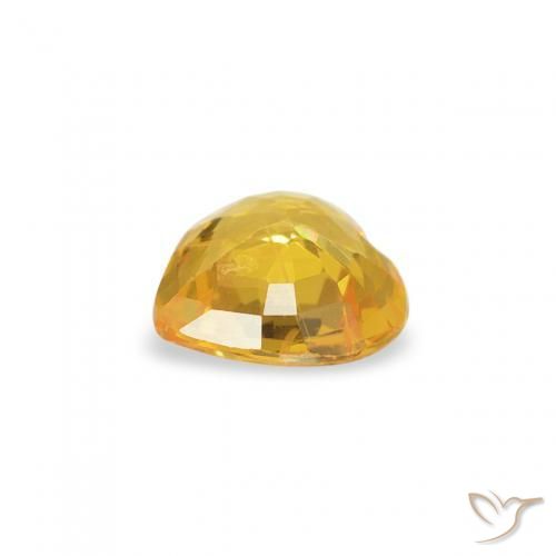 Saphir Doré moyen naturelle Cœur, 0.33 ct, VS