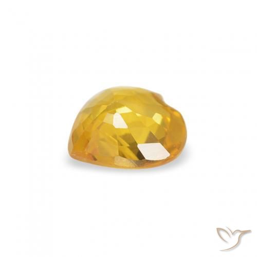 Saphir Doré moyen naturelle Cœur, 0.36 ct, VS