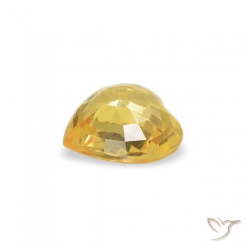 Saphir Jaune moyen naturelle Cœur, 0.36 ct, VS