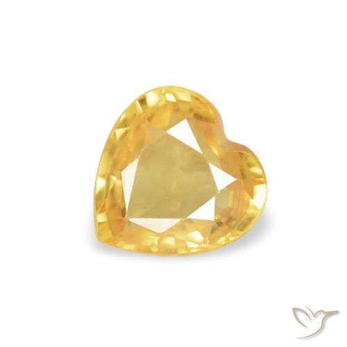 0.39ct Naturel Doré moyen Saphir, Cœur, VVS-VS