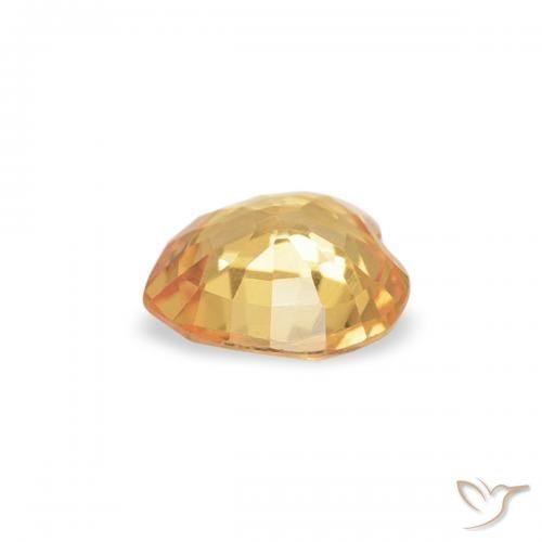 Saphir Orange-or léger naturelle Cœur, 0.33 ct, VVS-VS