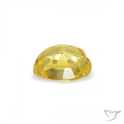 Saphir Jaune moyen naturelle Cœur, 0.32 ct, VVS-VS