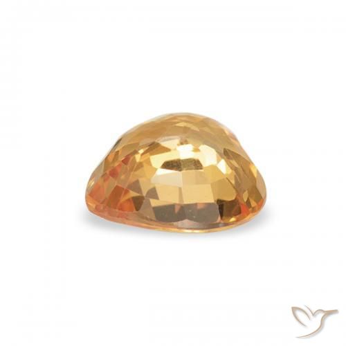 Saphir Orange moyen naturelle Cœur, 0.45 ct, VVS-VS