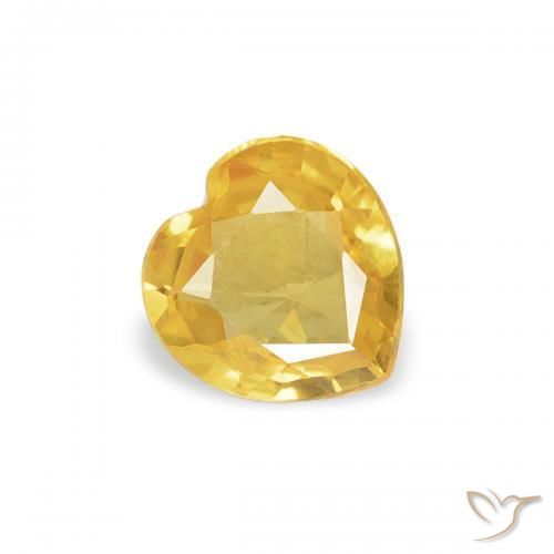 Saphir Doré naturelle Cœur, 0.33 ct, VVS-VS