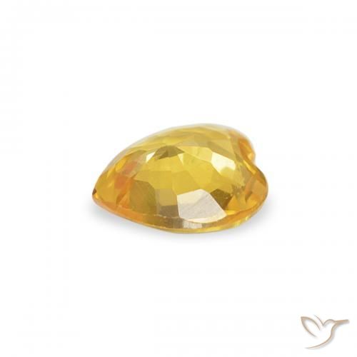 Saphir Doré naturelle Cœur, 0.33 ct, VVS-VS